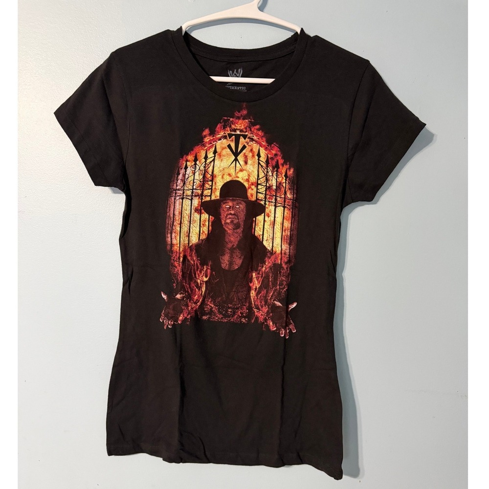 WWE Authentic The Undertaker Hells Gate Women's Large Graphic T-Shirt Black 0783